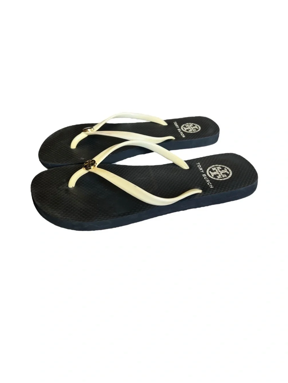 Tory Burch 7 Sandals Flip Flop Neutral Beachy Summer Resort Vacation